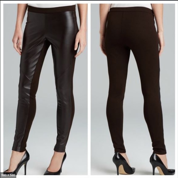 Michael Kors Pants - Michael Kors Faux Leather Moto Black Leggings S/M